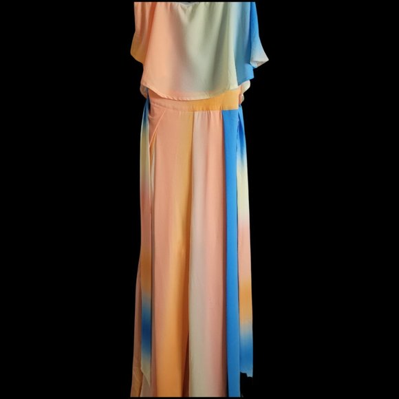Fashion Nova Jumpsuit, Color: Orange, Blue, Yellow, Size 2X - Picture 3 of 11